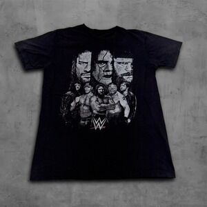 Vintage Relaxed Black WWE Graphic Streetwear Tee